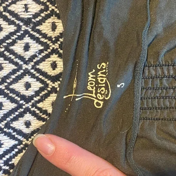 Fairy core / boho Ruched Olive Green Dress (Hati Hati Leom Designs Dress) - Picture 6 of 6